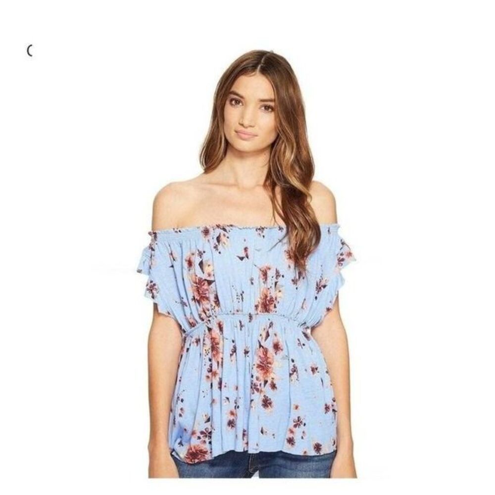 Free‎ people floral top size XS Off the shoulder floral top